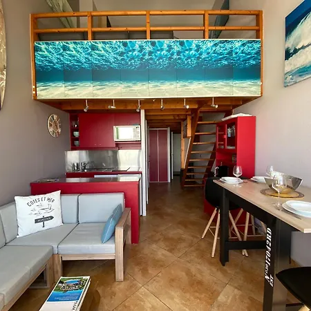 Charmant appartement 2 étoiles vue océan 6p Apartamento
